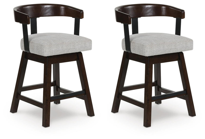 Haddigan Dark Brown Counter Height Barstool (Set of 2) - D596-224X2