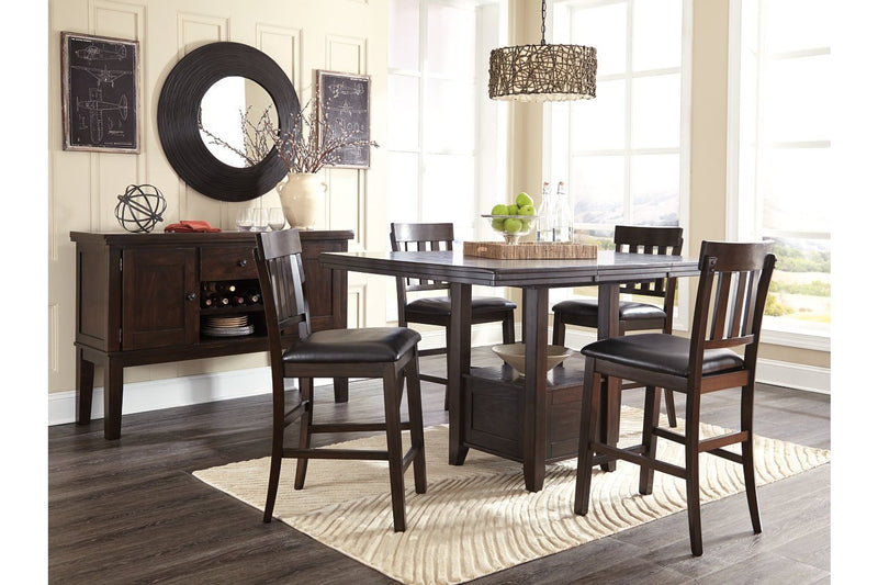 Haddigan Dark Brown Dining Server - Gate FurnitureCabinet