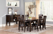 Haddigan Dark Brown Extendable Dining Set - Gate FurnitureDining Room Set