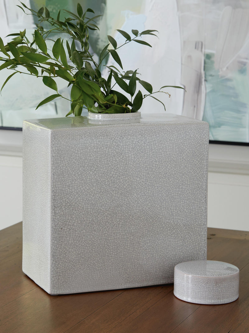 Haddworth Antique White Jar - A2000780