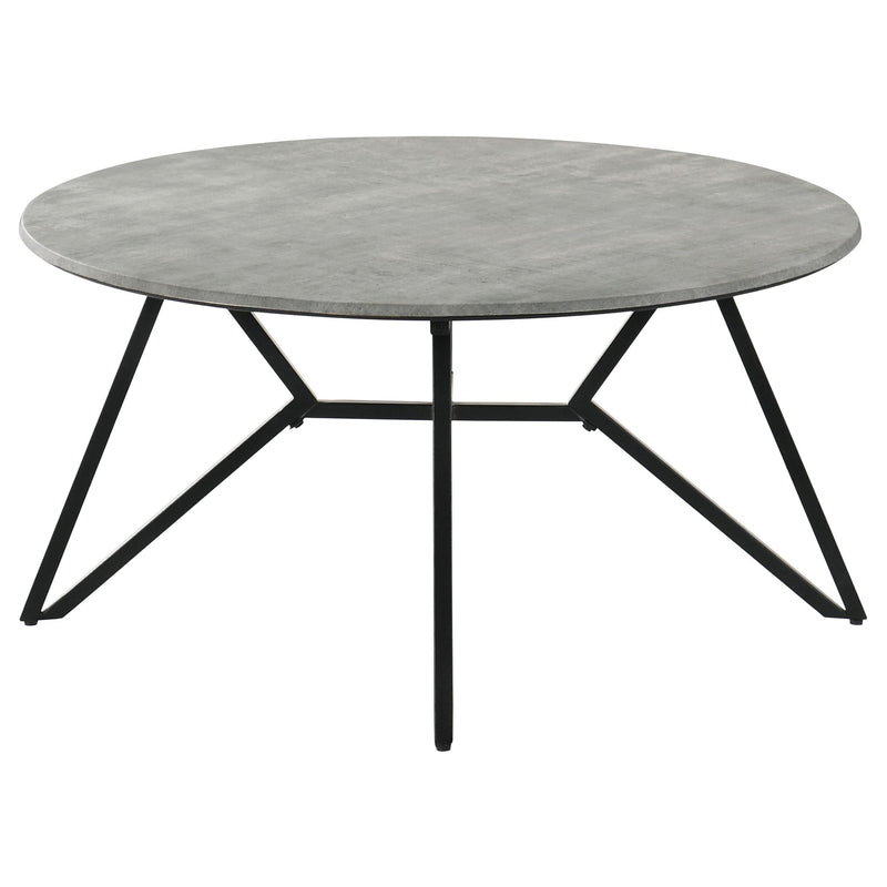 Hadi 2-piece Round SmartTop Coffee and End Table Set Cement - 736178-S2