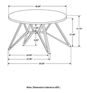Hadi Round SmartTop Coffee Table Cement and Gunmetal - 736178