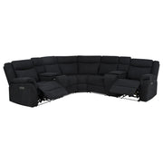 Hagen Upholstered Power Reclining Sectional Sofa Steel Grey - 600500P