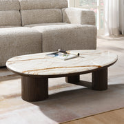 Haidar Coffee Table w/Natural Marble - LV04565