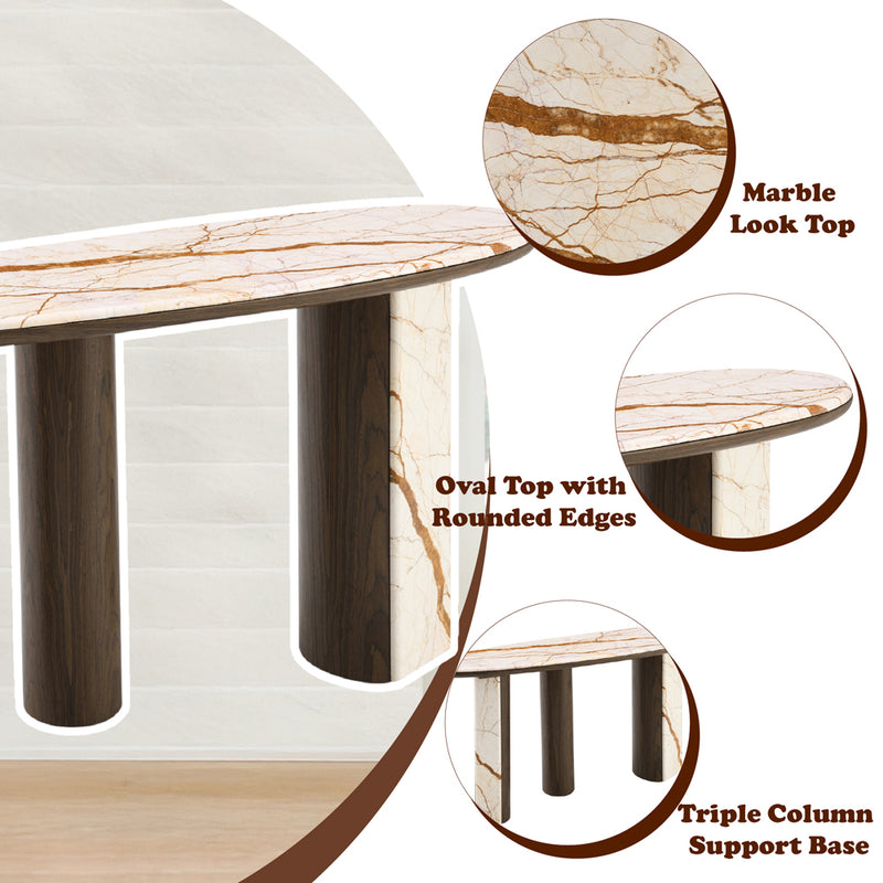 Haidar Console Table W/Marble Top - AC04567