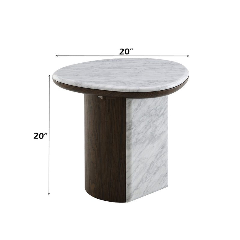 Haidar End Table w/Natural Marble - LV04566