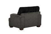 Haisley - Dark Gray Chair with Channel Tufted Back - L403-C