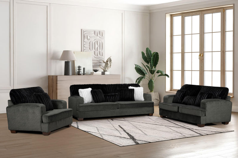 Haisley - Dark Gray Sofa and Loveseat - L403-SL