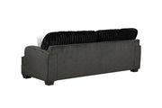 Haisley - Dark Gray Sofa with Channel Tufted Back - L403-S