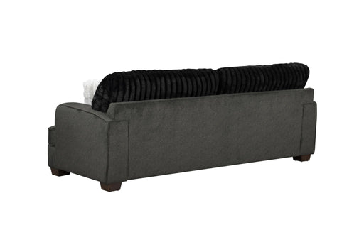 Haisley - Dark Gray Sofa with Channel Tufted Back - L403-S