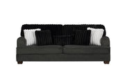 Haisley - Dark Gray Sofa with Channel Tufted Back - L403-S