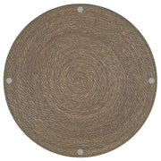 Halden Round Woven Seagrass Accent Side Table Light Brown - 930270