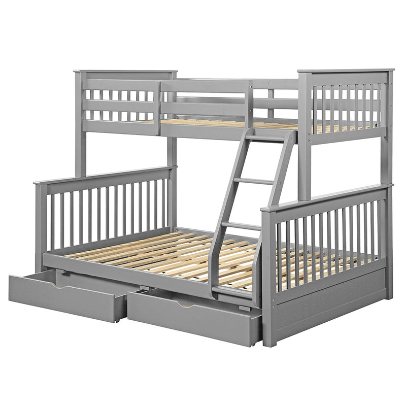 Haley II Twin/Full Bunk Bed W/Storage - 37755