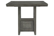 Hallanden Gray Counter Height Dining Extension Table - Gate FurnitureCounter Height Table