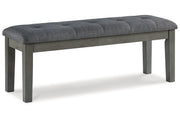 Hallanden Gray Dining Table, 4 Chairs, and Bench - Gate FurnitureDining Room Set