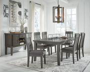 Hallanden Gray Extendable Dining Set - Gate FurnitureDining Room Set