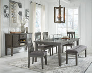 Hallanden Gray Extendable Dining Set - Gate FurnitureDining Room Set