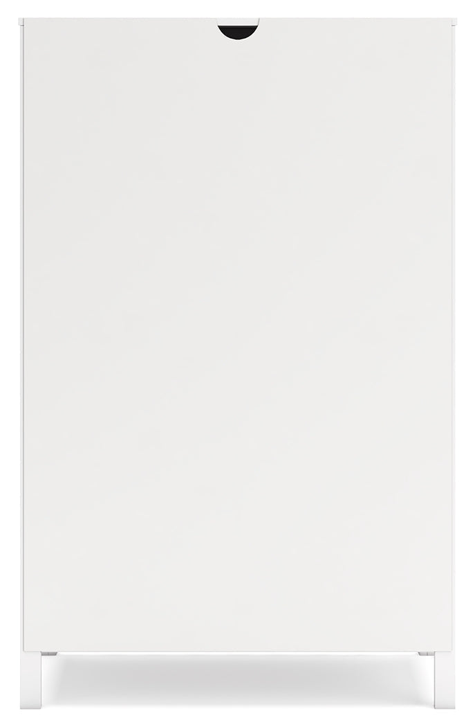 Hallityn Full Panel Headboard with Dresser and Chest in White - PKG018834