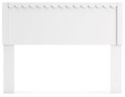 Hallityn Full Panel Headboard with Dresser in White - PKG018832