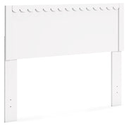 Hallityn Full Panel Headboard with Dresser in White - PKG018832