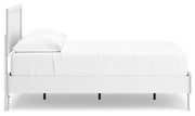 Hallityn Full Panel Platform Bed with Dresser in White - PKG018840