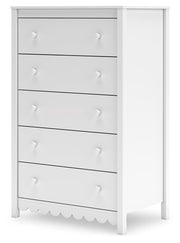 Hallityn Full Platform Bed, Dresser and Nightstand in White - PKG018819