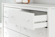 Hallityn Full Platform Bed, Dresser and Nightstand in White - PKG018819