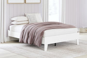 Hallityn Full Platform Bed, Dresser and Nightstand in White - PKG018819