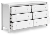 Hallityn Full Platform Bed, Dresser and Nightstand in White - PKG018819