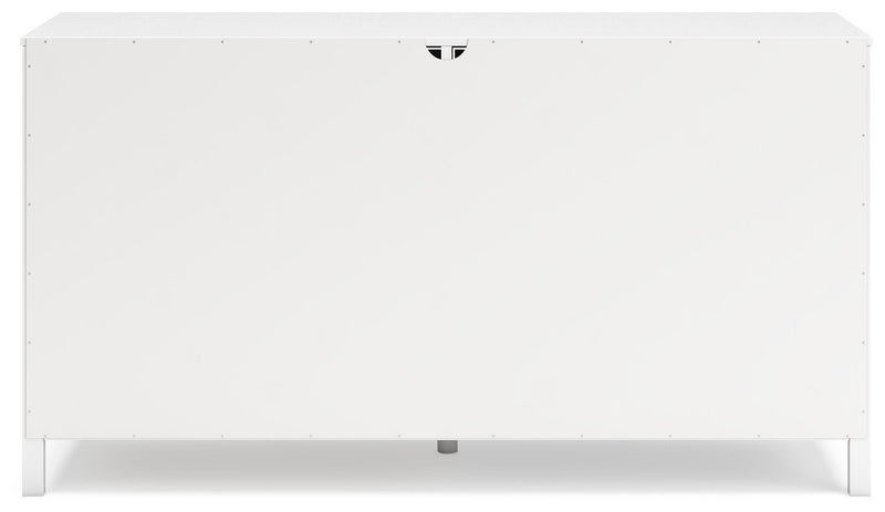 Hallityn Full Platform Bed, Dresser and Nightstand in White - PKG018819