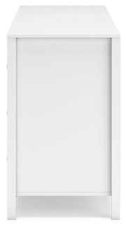 Hallityn Full Platform Bed, Dresser and Nightstand in White - PKG018819