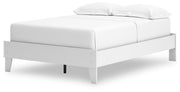 Hallityn Full Platform Bed with 2 Nightstands in White - PKG019025
