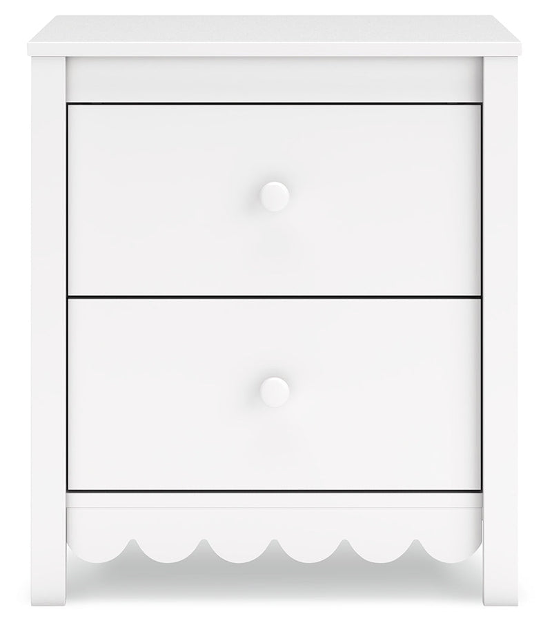 Hallityn Full Platform Bed with 2 Nightstands in White - PKG019025
