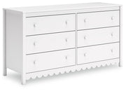 Hallityn Full Platform Bed with Dresser, Chest and 2 Nightstands in White - PKG019024