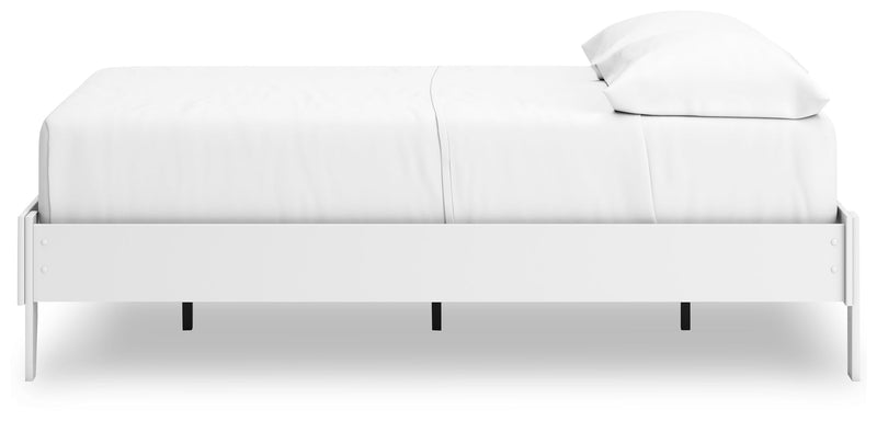 Hallityn Full Platform Bed with Dresser in White - PKG018816
