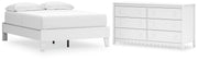 Hallityn Full Platform Bed with Dresser in White - PKG018816