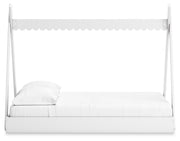 Hallityn Full Tent Bed with Dresser in White - PKG018824
