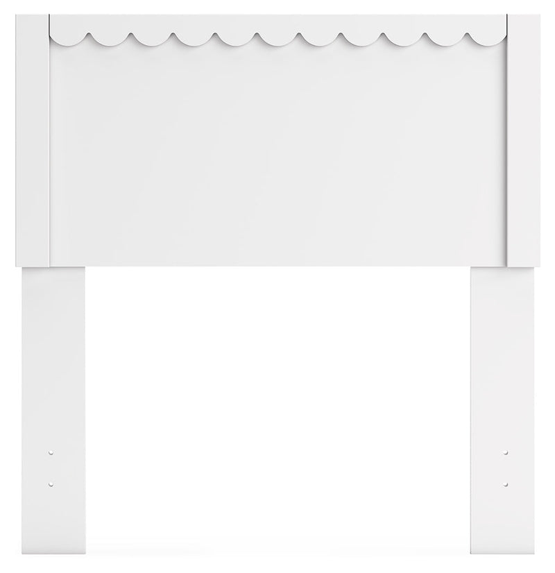 Hallityn Twin Panel Headboard with Dresser, Chest and Nightstand in White - PKG018831