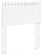 Hallityn Twin Panel Headboard with Dresser in White - PKG018828