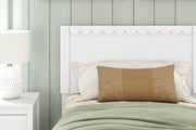 Hallityn Twin Panel Headboard with Nightstand in White - PKG018965