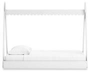 Hallityn Twin Tent Bed with Dresser and Chest in White - PKG018822