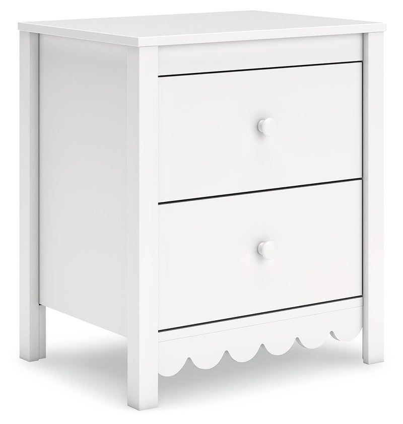 Hallityn Twin Tent Bed with Nightstand in White - PKG018964