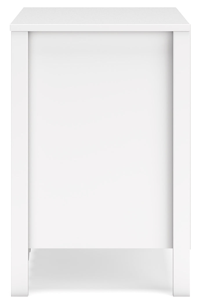 Hallityn Twin Tent Bed with Nightstand in White - PKG018964
