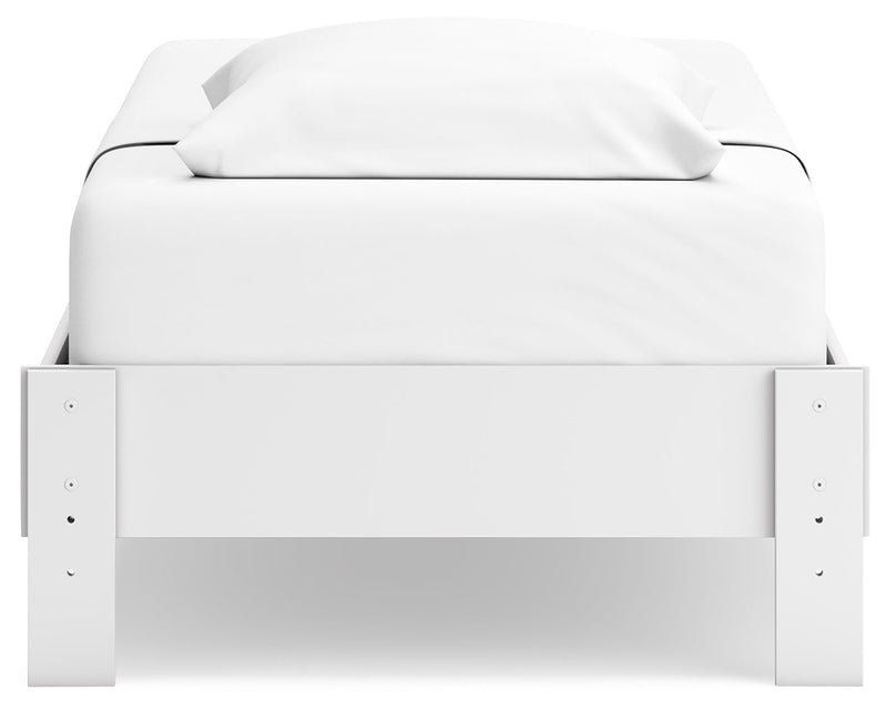 Hallityn White Twin Platform Bed - EB1810-111