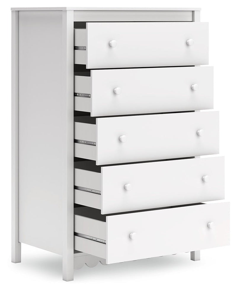 Hallityn White Youth Panel Platform Bedroom Set - Gate FurnitureYouth Bedroom Set