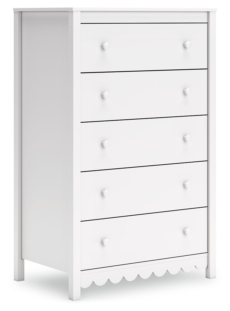 Hallityn White Youth Panel Platform Bedroom Set - Gate FurnitureYouth Bedroom Set