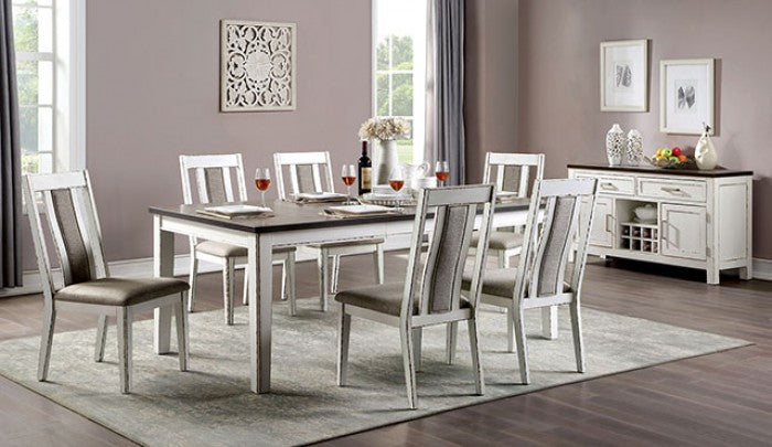 Halsey Weathered White/Dark Walnut Server - CM3142SV