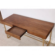 Halstein Light Walnut/Gold Desk - CM-DK6447