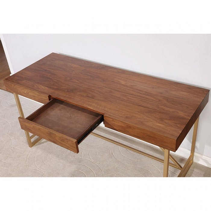 Halstein Light Walnut/Gold Desk - CM-DK6447