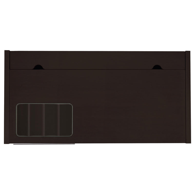 Halston 47-inch 2-drawer Office Desk with Cabinet Cappuccino - 800702